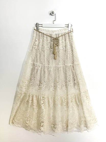 Gonna in tulle ricamato