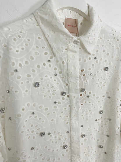 Camicia Sangallo con Strass