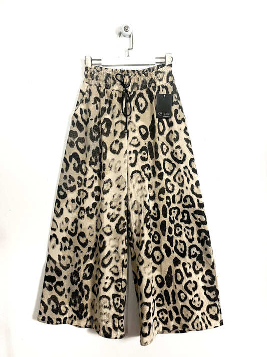 Pantalone Wide leg maculato