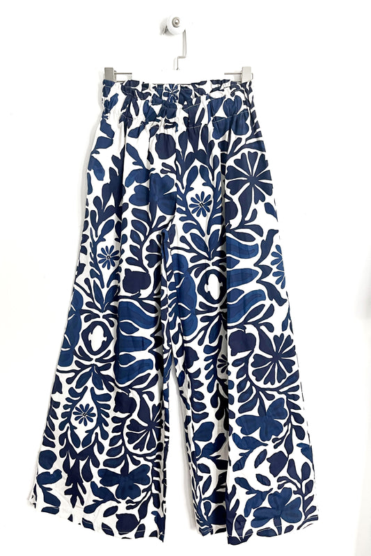 Pantalone a palazzo in cotone