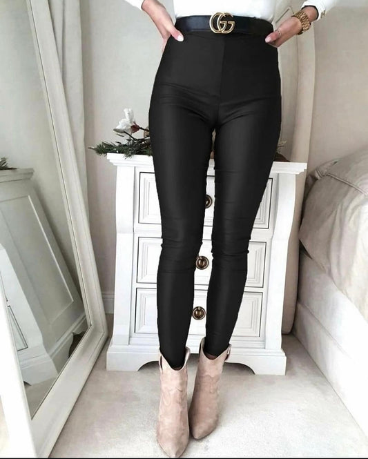 Leggins lucidi felpati