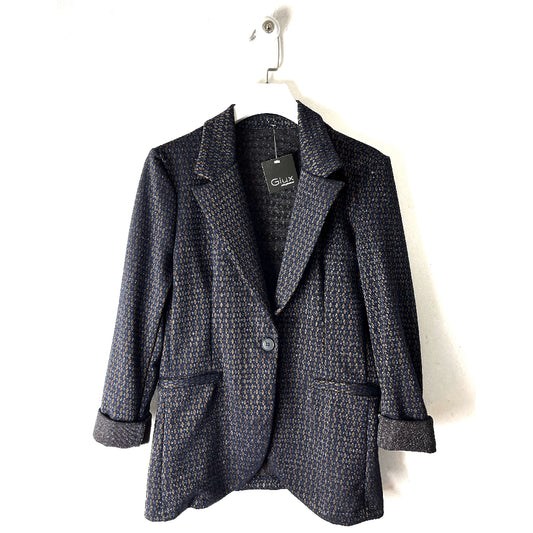Blazer elegante in lurex, per un look casual