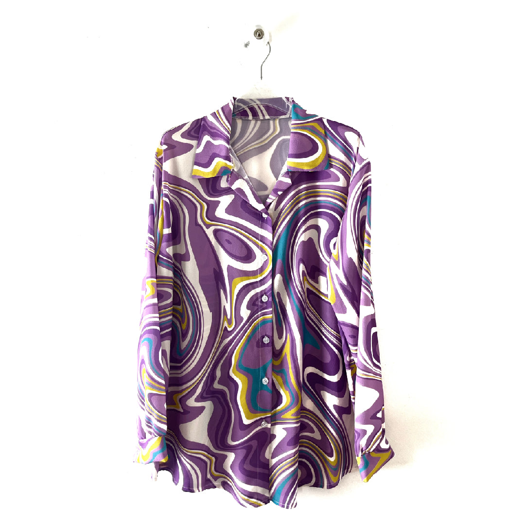 Camicia lunga fantasia oversize