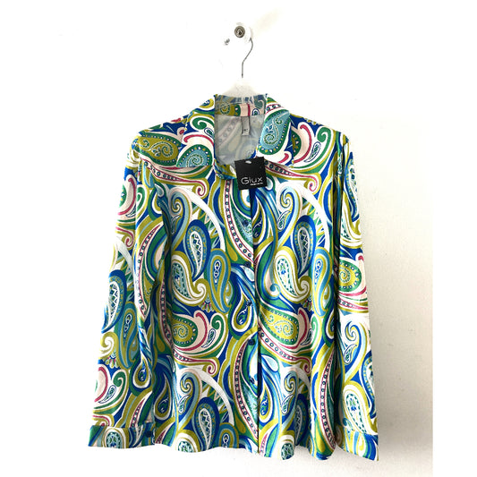 Camicia in morbida maglina in fantasia