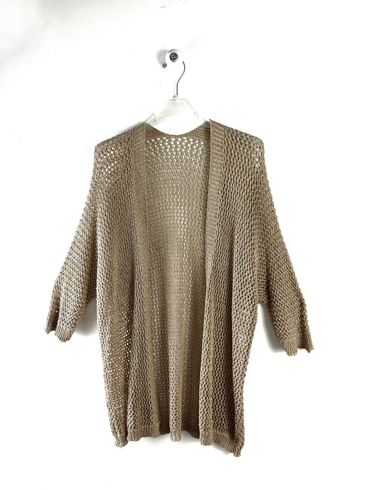 Cardigan traforato oro