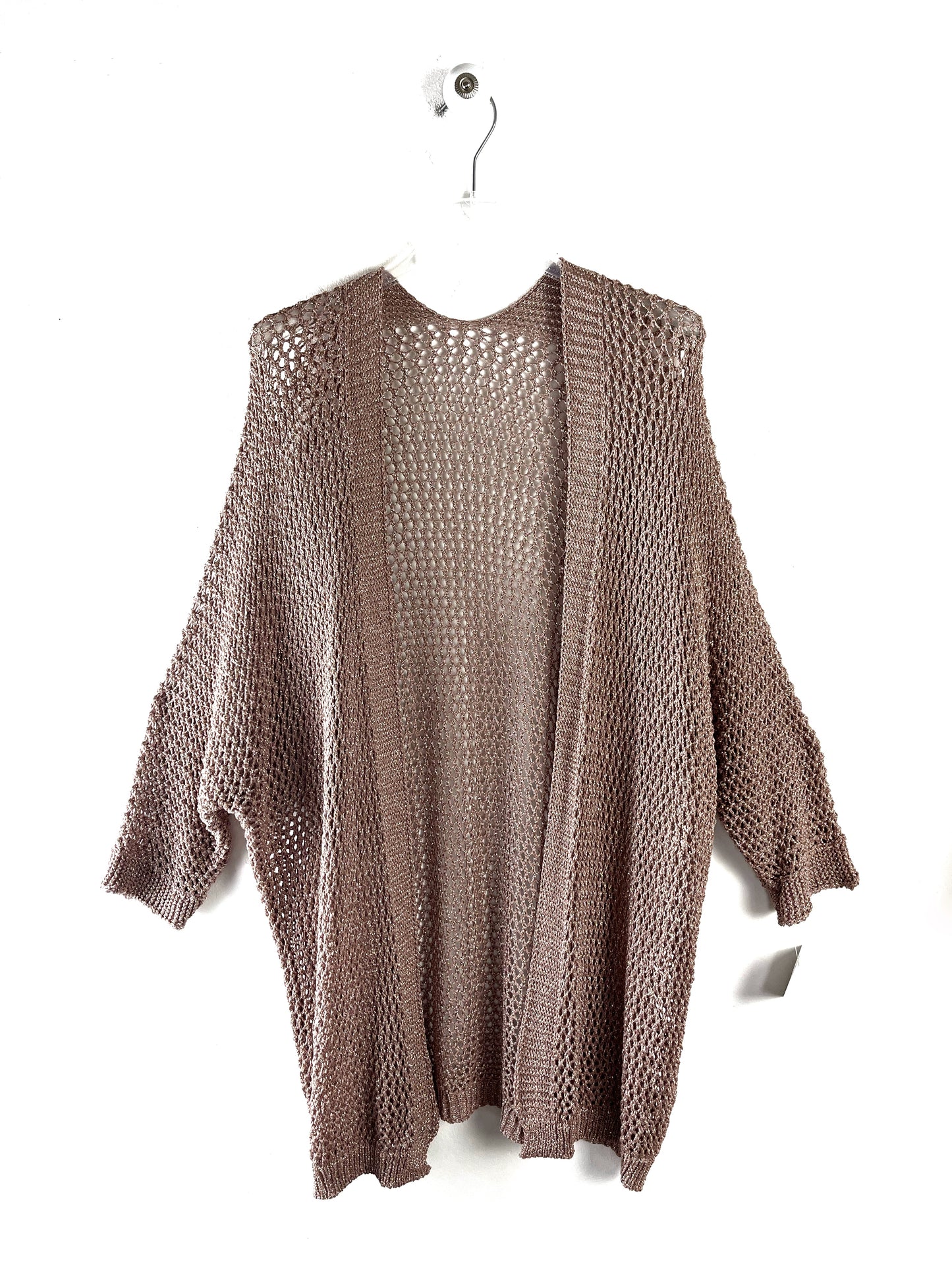 Cardigan traforato oro