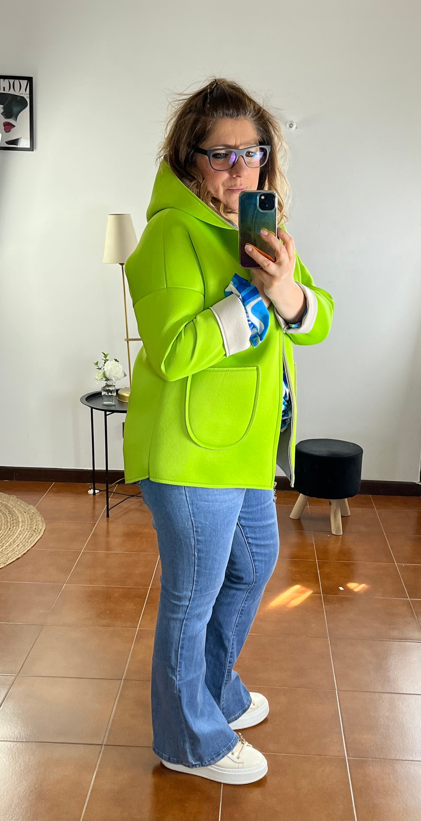 Giacca oversize neoprene