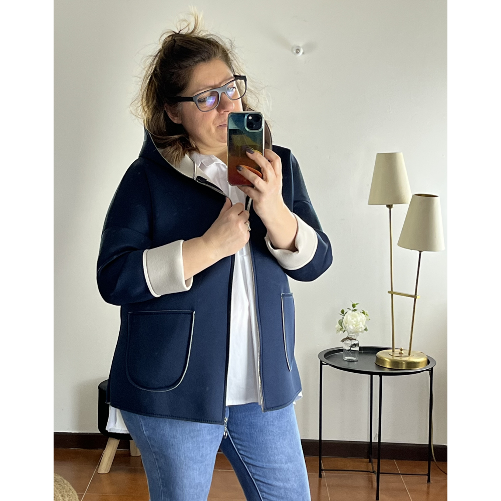 Giacca oversize neoprene
