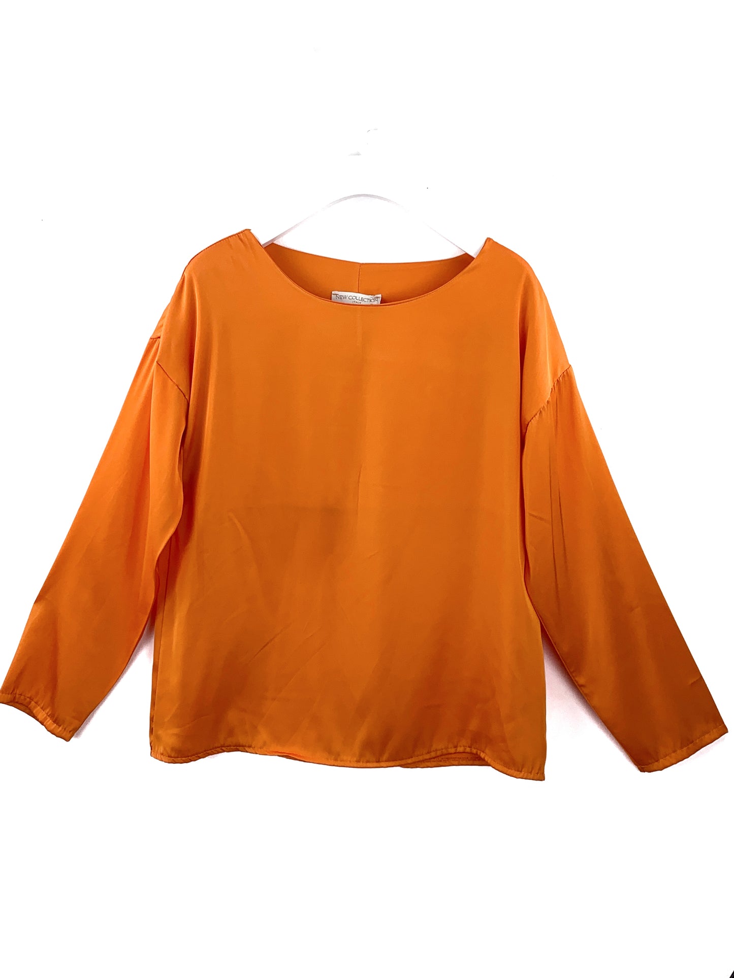 Blusa in raso tinta unita